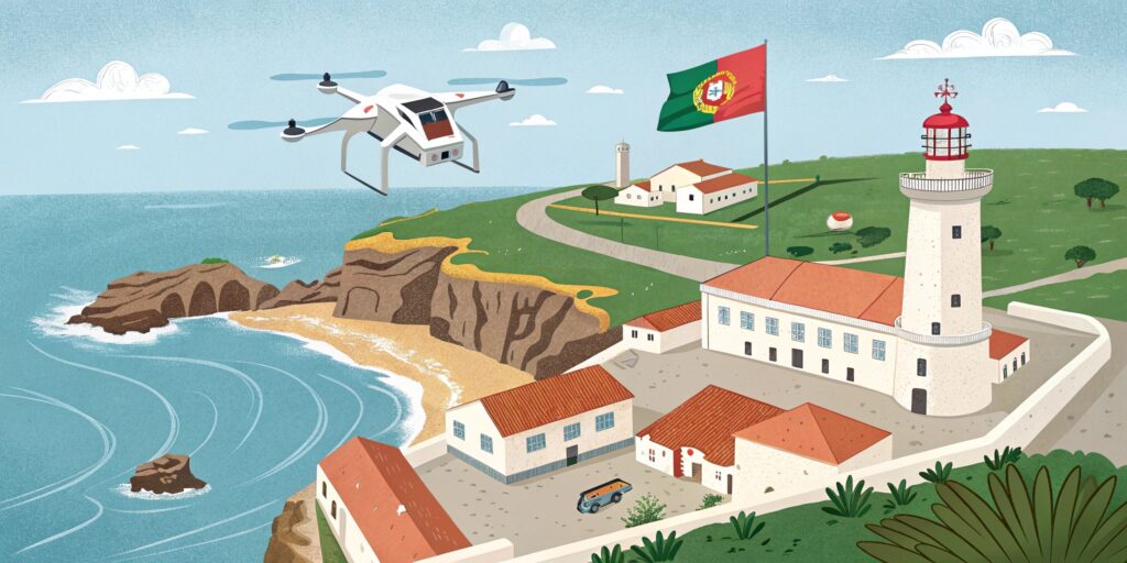 Latanie dronem w Portugalii